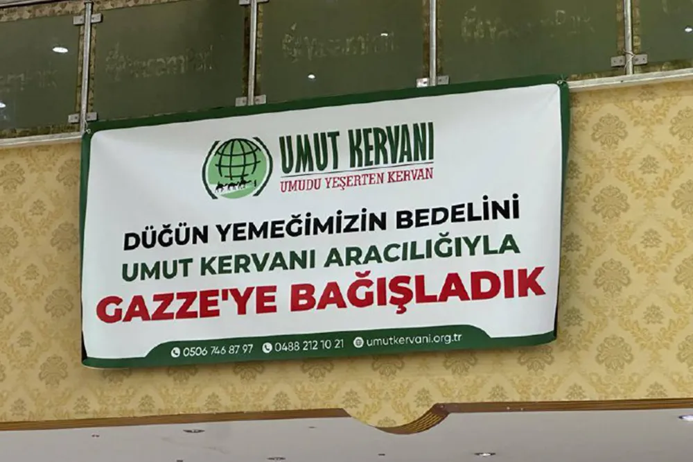 Düğün yemek masrafını Gazze