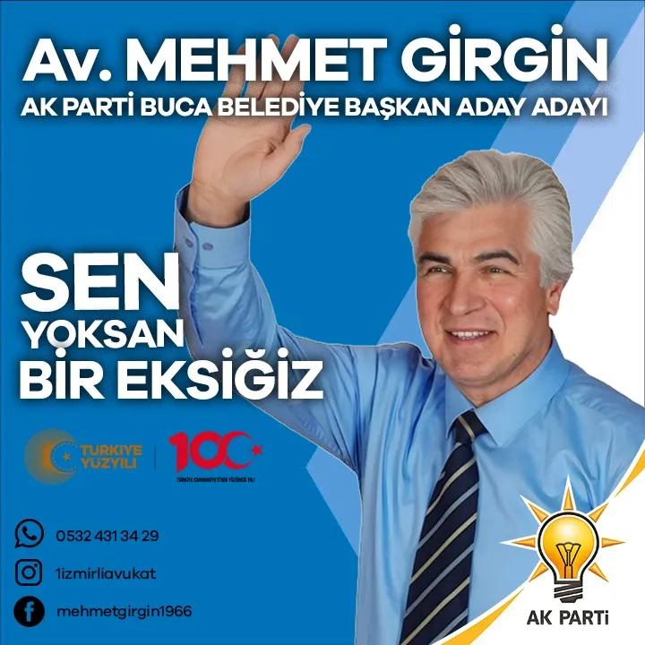 Av. Mehmet GİRGİN Buca Belediye Başkanlığı için yola çıktı.