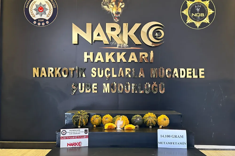 Bal kabakları içinde 14 kilo sentetik uyuşturucu ele geçirildi