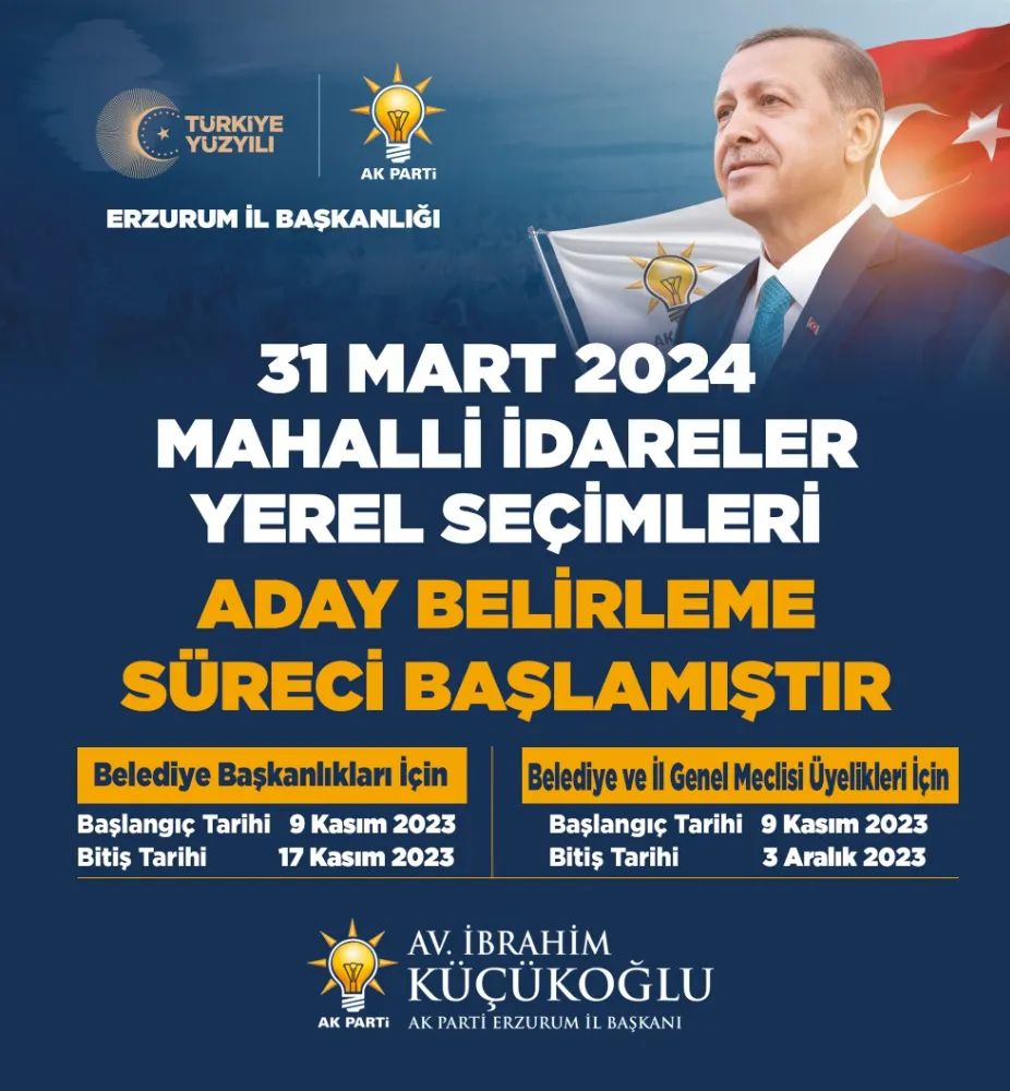 AK PARTİ ERZURUM İL BAŞKANLIĞI SEÇİM İŞLERİ BAŞKANLIĞI