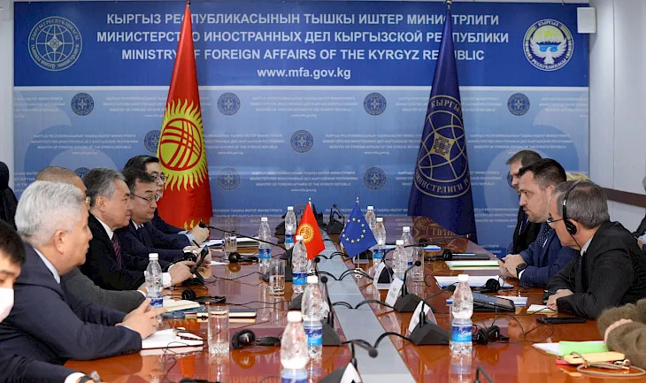 Kırgız Cumhuriyeti Dışişleri Bakanlığı Başkanı Avrupa Parlamentosu üyelerinden oluşan bir heyeti kabul etti