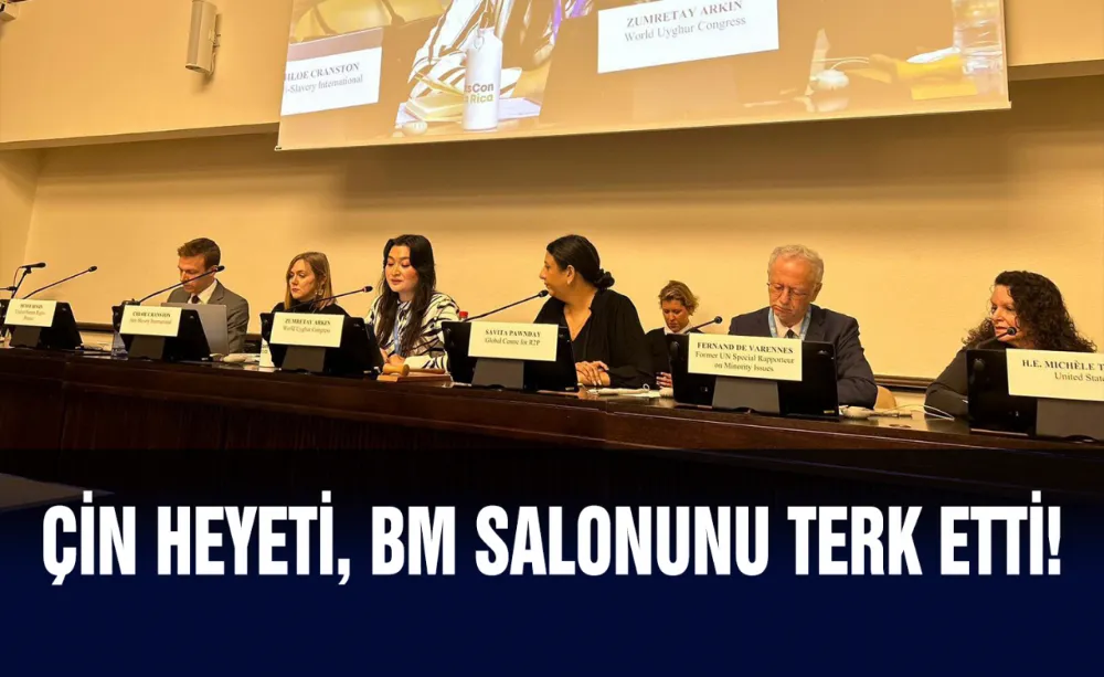 Çin heyeti, BM salonunu terk etti!