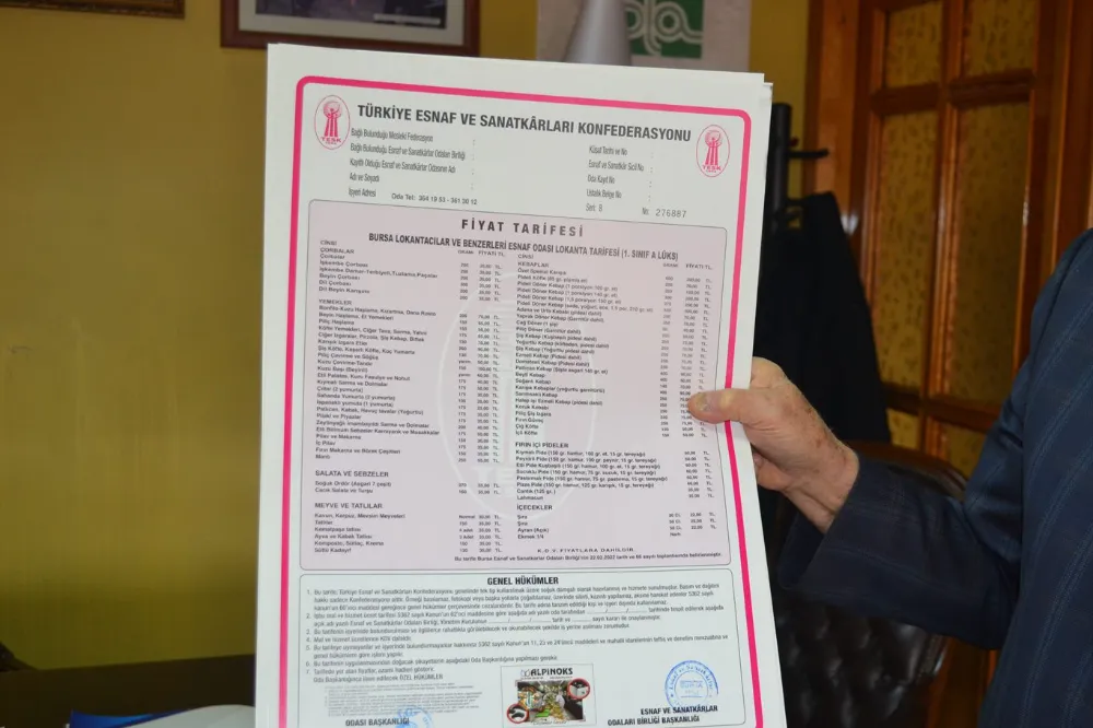 Yeni yılda fiyat tarifeleri dükkanlara asılacak