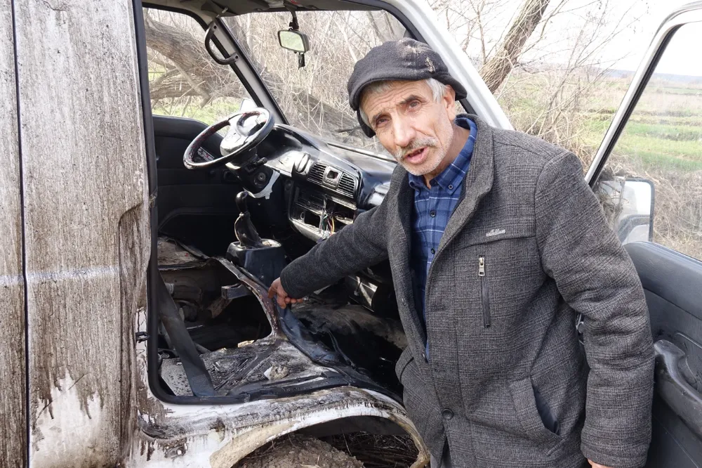 Çalınan aracını parçalanmış halde bulan şahıs büyük mağduriyet yaşadı