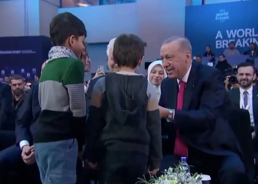 Filistinli çocuklardan Cumhurbaşkanı Erdoğan