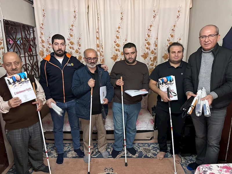 Adıyaman’da görme engellilere destek: 