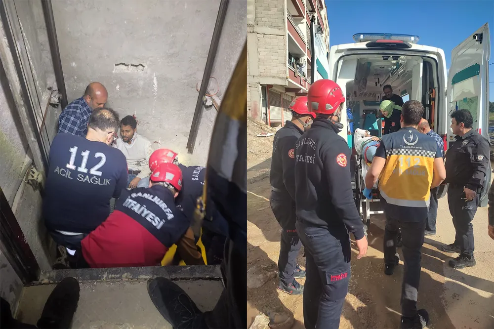 Asansör boşluğuna düşen şahıs yaralandı