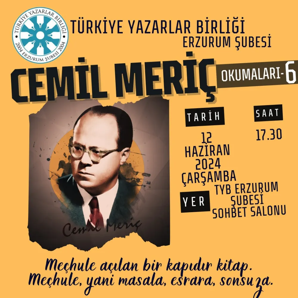 TYB Erzurum Şubesinde Cemil Meriç okumaları 6