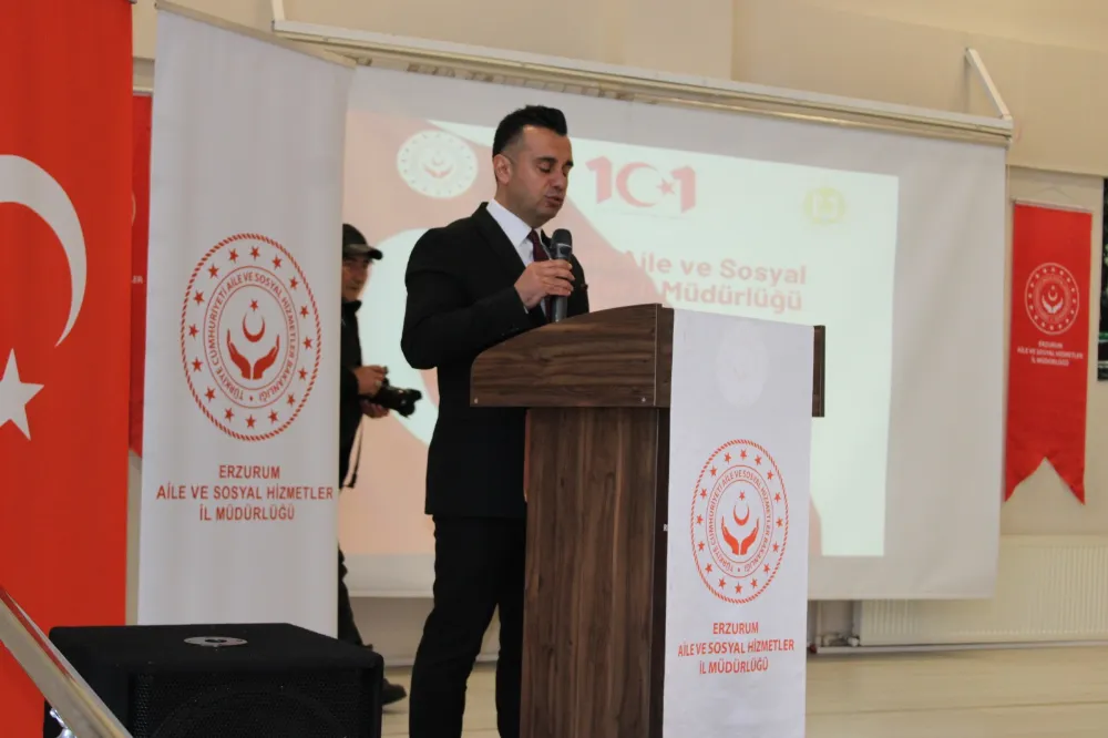 Erzurum Aile ve Sosyal Hizmetlerden bir sosyal hizmette gazetecilere…
