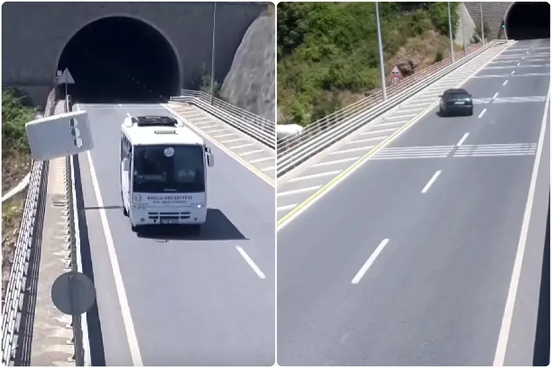 Zonguldak’ta geri manevra yapan otobüs kazaya sebep oldu