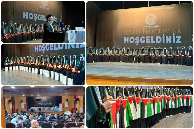 Kahta’da medrese eğitimini tamamlayan 25 kız öğrenci icazet aldı