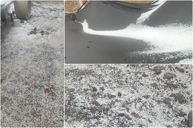 Elazığ’da ani dolu yağışı hayatı olumsuz etkiledi