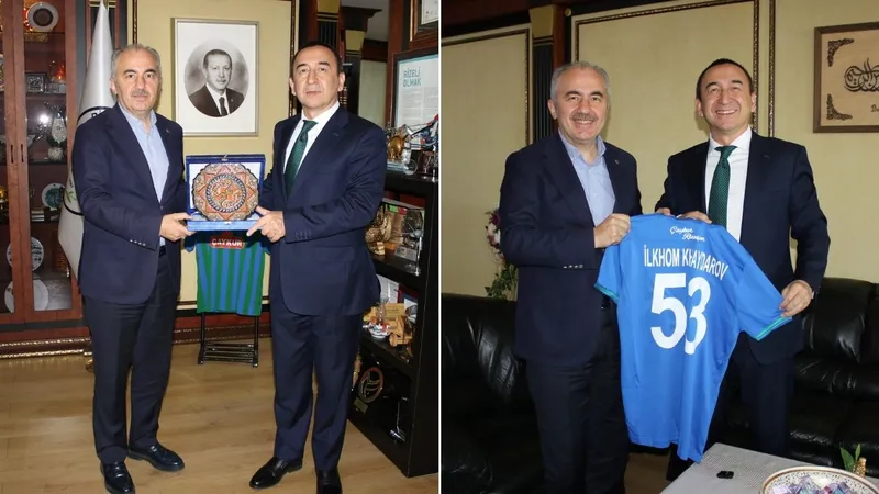 Özbekistan Büyükelçisi’nden Rize Belediyesi’ne ziyaret