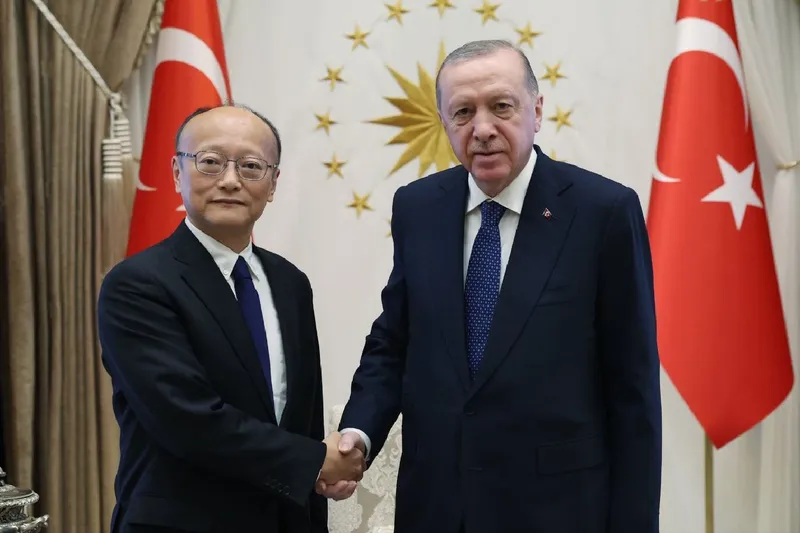 Cumhurbaşkanı Erdoğan, Asya Kalkınma Bankası Başkanı Masato Kanda’yı kabul etti