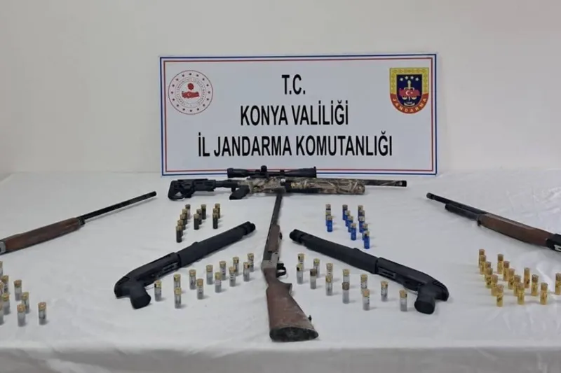 Konya’da ruhsatsız silah operasyonu