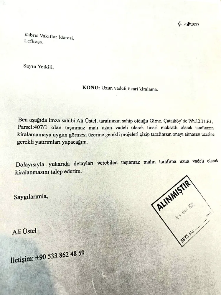 VAKIFLAR İDARESİ YÖNETİM KURULU BANA YANIT VERMİŞ!