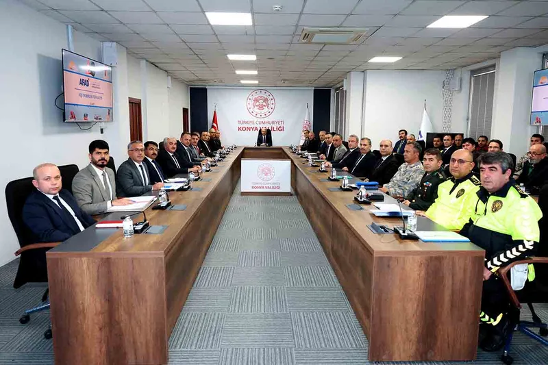 Konya’da kış tedbirleri için koordinasyon toplantısı yapıldı