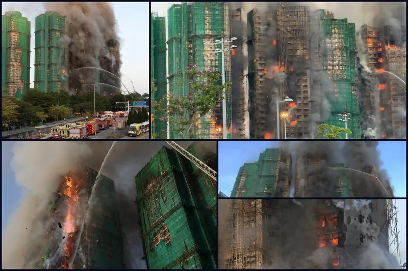 Hong Kong’da konut sitesinde büyük yangın: 4 ölü, çok sayıda yaralı