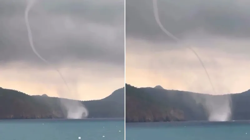 Antalya Adrasan’da denizde hortum paniği