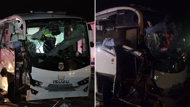 Amasya’da cezaevi nakil aracı kaza yaptı: 23 Yaralı