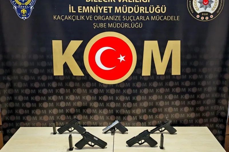 Bilecik’te 4 ruhsatsız tabanca ele geçirildi: 1 tutuklama