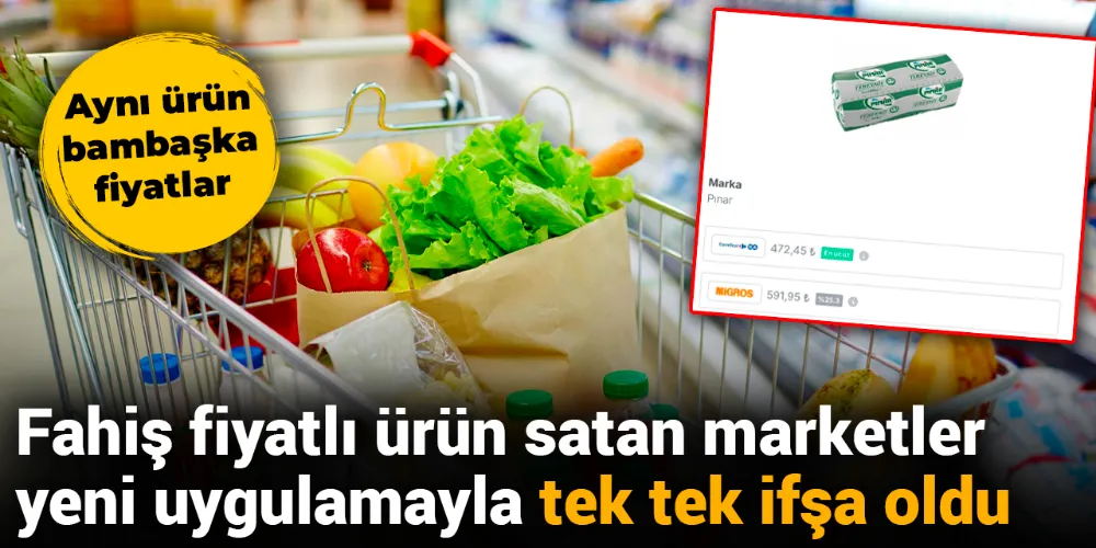 Yeni dijital uygulama ile fahiş fiyatlı ürün satan marketler ifşa oldu