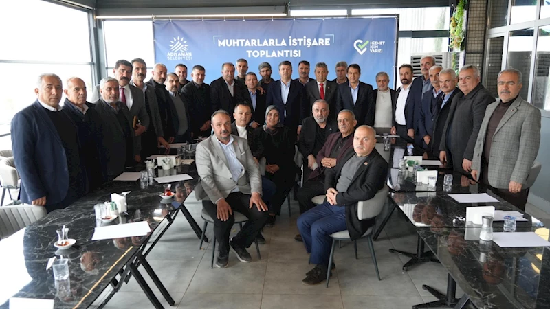 Başkan Tutdere muhtarlarla istişare toplantısında: 