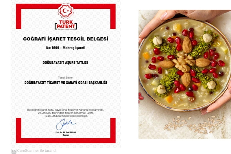 Aşure Tatlısı coğrafi işaret tescili aldı