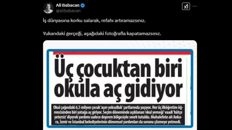 Ali Babacan’dan TÜSİAD gözaltılarına tepki: 