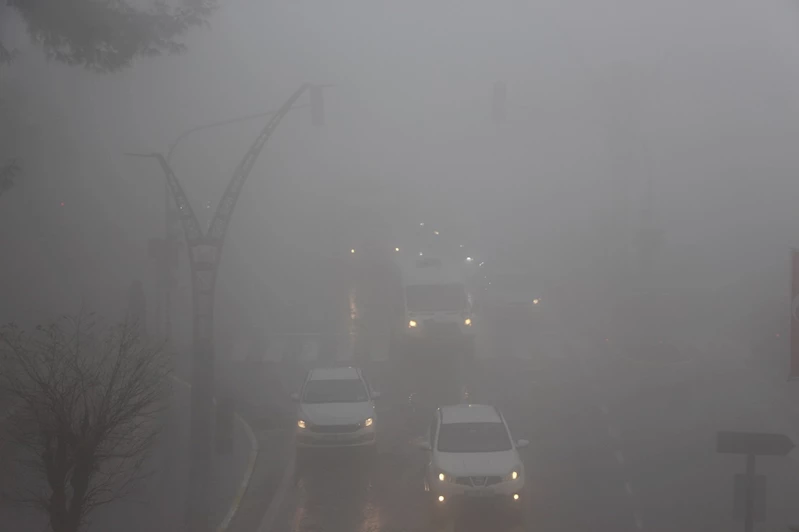 Mardin’de yoğun sis etkili oldu