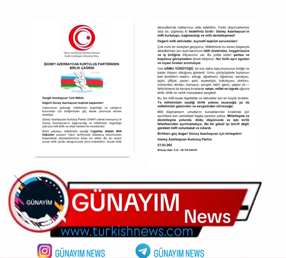 Sevgili Azerbaycan Türk Milleti,