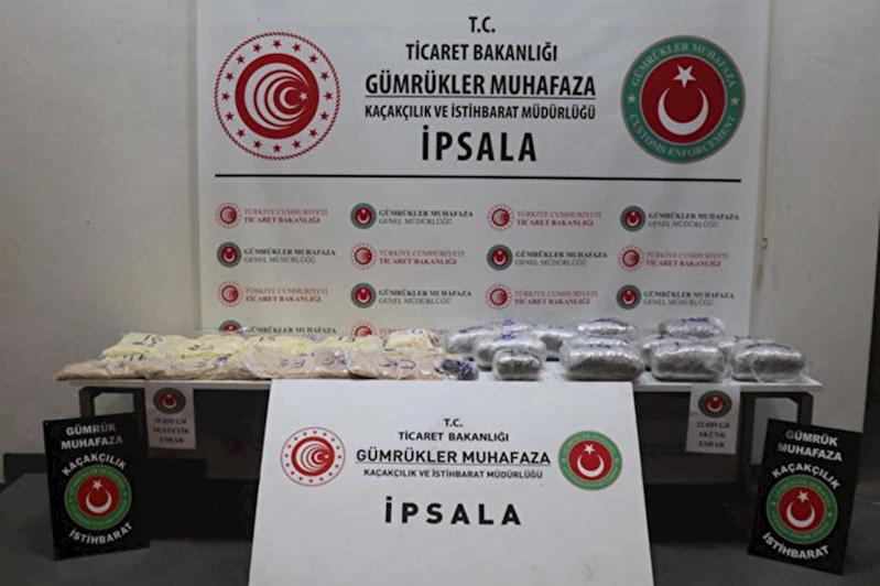 Gümrük kapılarında 182 kilogram uyuşturucu madde ele geçirildi.