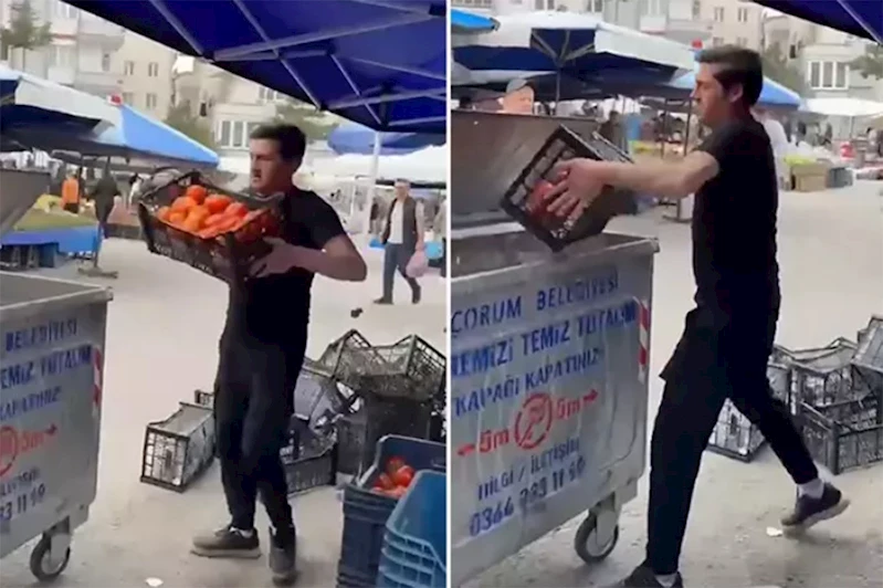 Çöpe domates döken pazarcı ve hal esnafına 17,2 milyon TL’ye kadar ceza