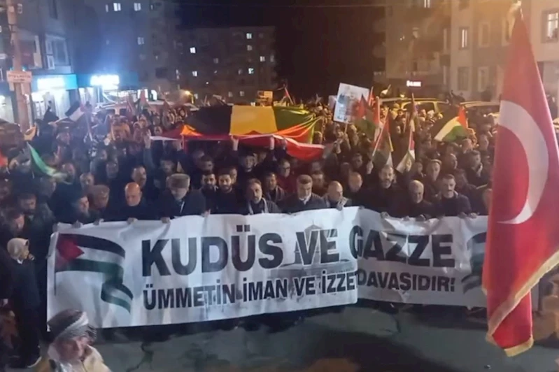 Mardin halkı Gazze için yürüdü 