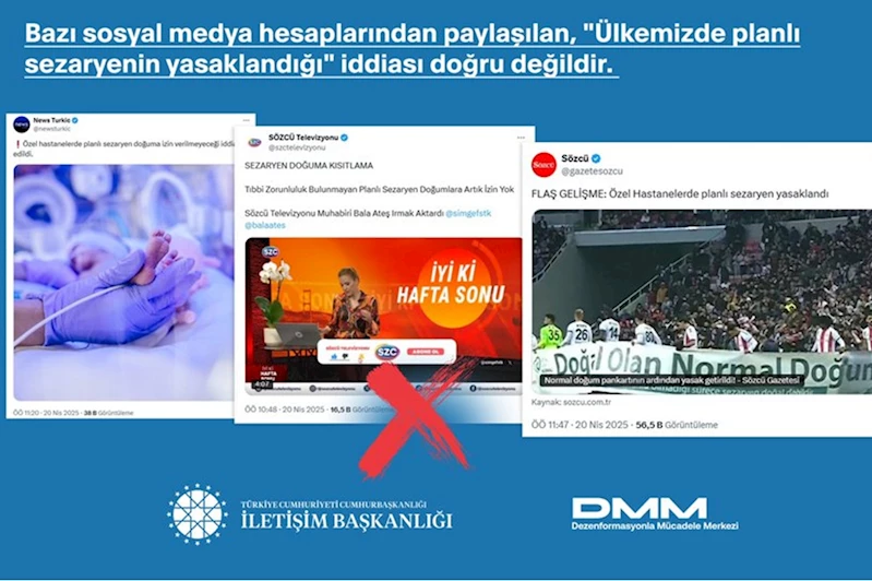 DMM: Planlı sezaryen yasaklanmadı