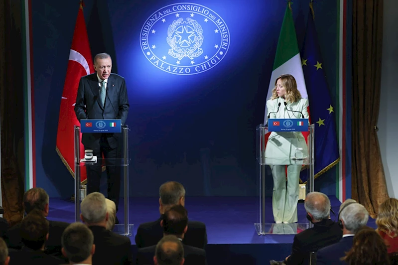 Cumhurbaşkanı Erdoğan: İtalya ile savunma sanayii alanındaki iş birliğimizi güçlendirmeye devam edeceğiz