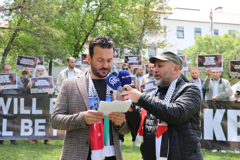 Nekbe’nin 77. yılında soykırım ortağı İngiltere elçiliği önünde protesto