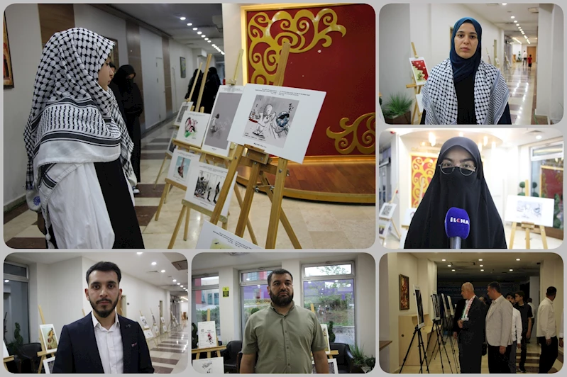 Karikatür sergisini gezen vatandaşlar: Gazze ümmetin imtihanıdır