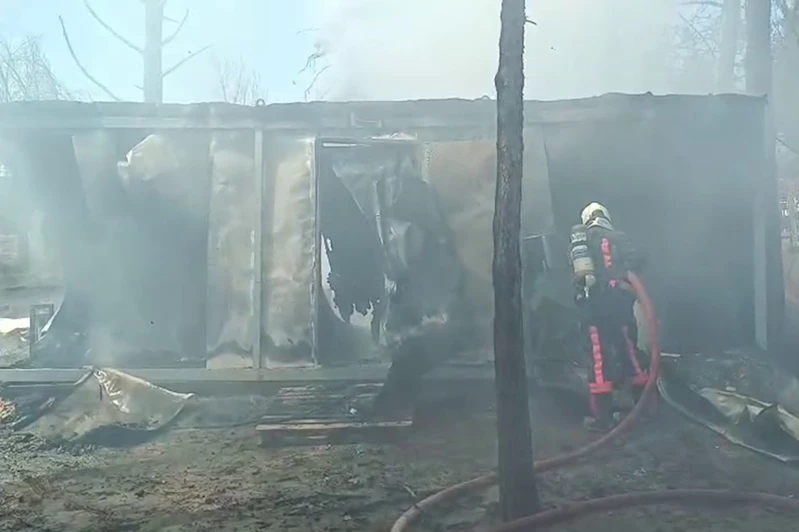 Şantiyede korkutan yangın: 1 yaralı