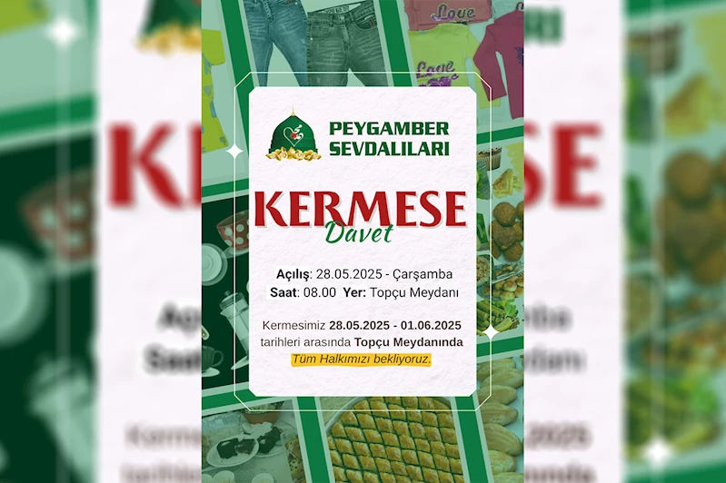 Şanlıurfa Peygamber Sevdalılarından ihtiyaç sahipleri için kermes