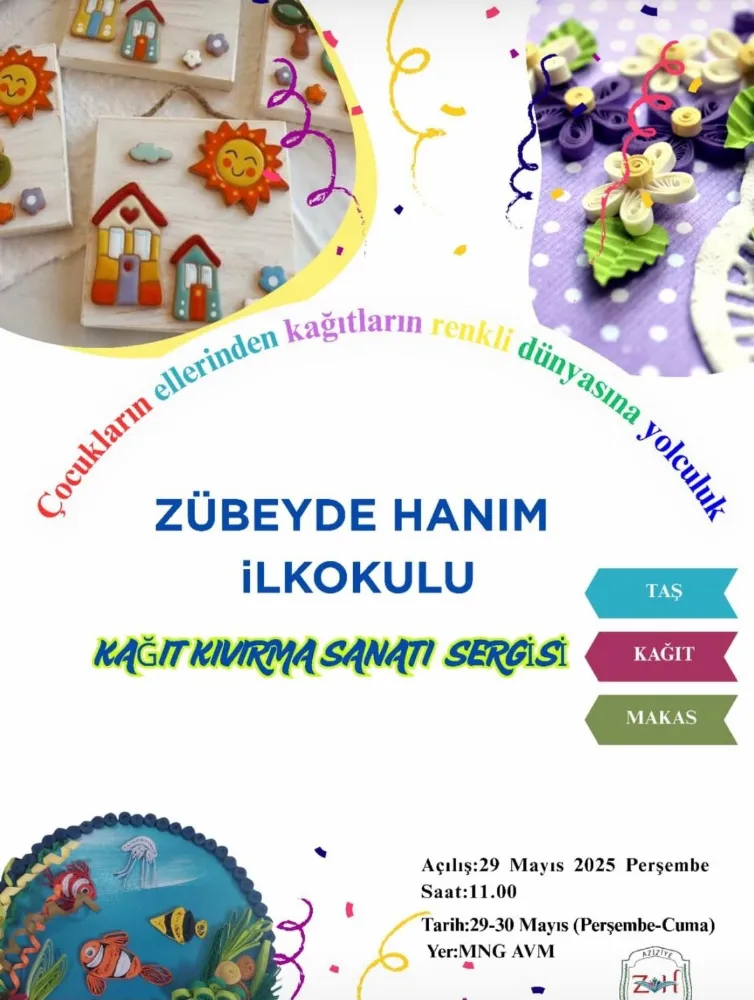 Çocukların elinden kâğıtların renkli dünyasına yolculuk… 