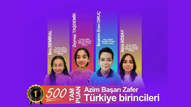 Kahta’dan Türkiye genelinde büyük başarı: Dört öğrenci 500 tam puanla Türkiye birincisi oldu 