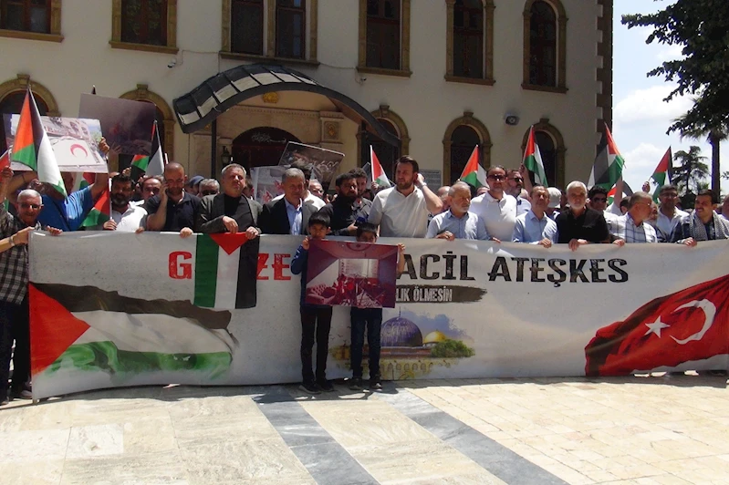 Kocaeli’nde Gazze’ye destek amaçlı basın açıklaması düzenlendi