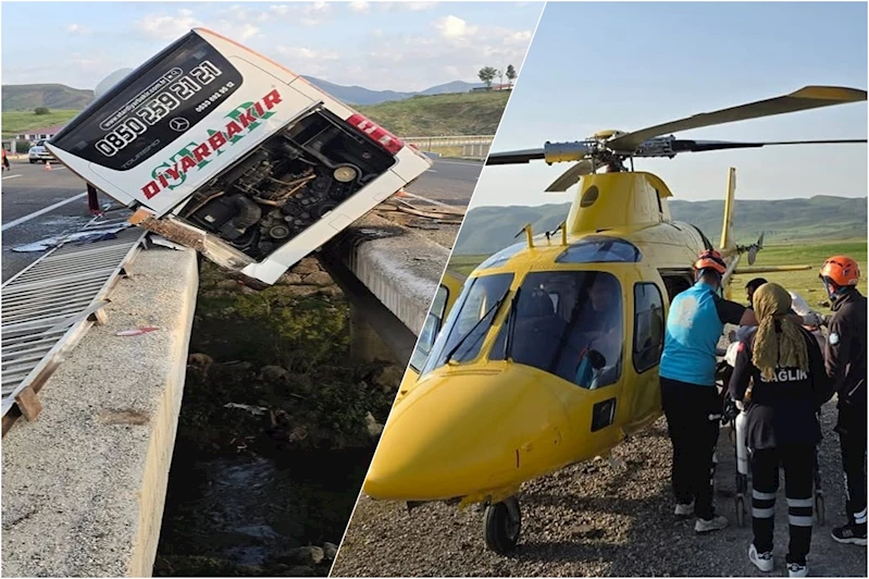 Yolcu otobüsü devrildi: 3 ağır yaralı
