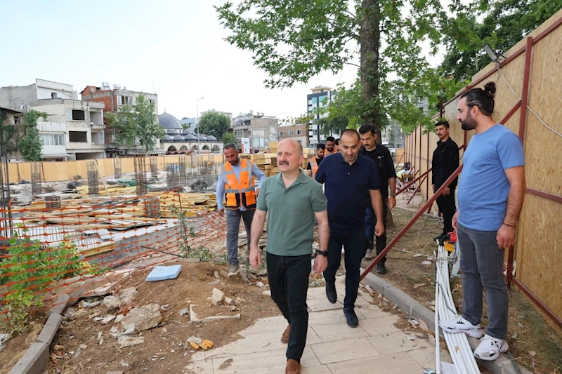 Adıyaman’da depreme dirençli yeni çarşı projesi hızla yükseliyor 