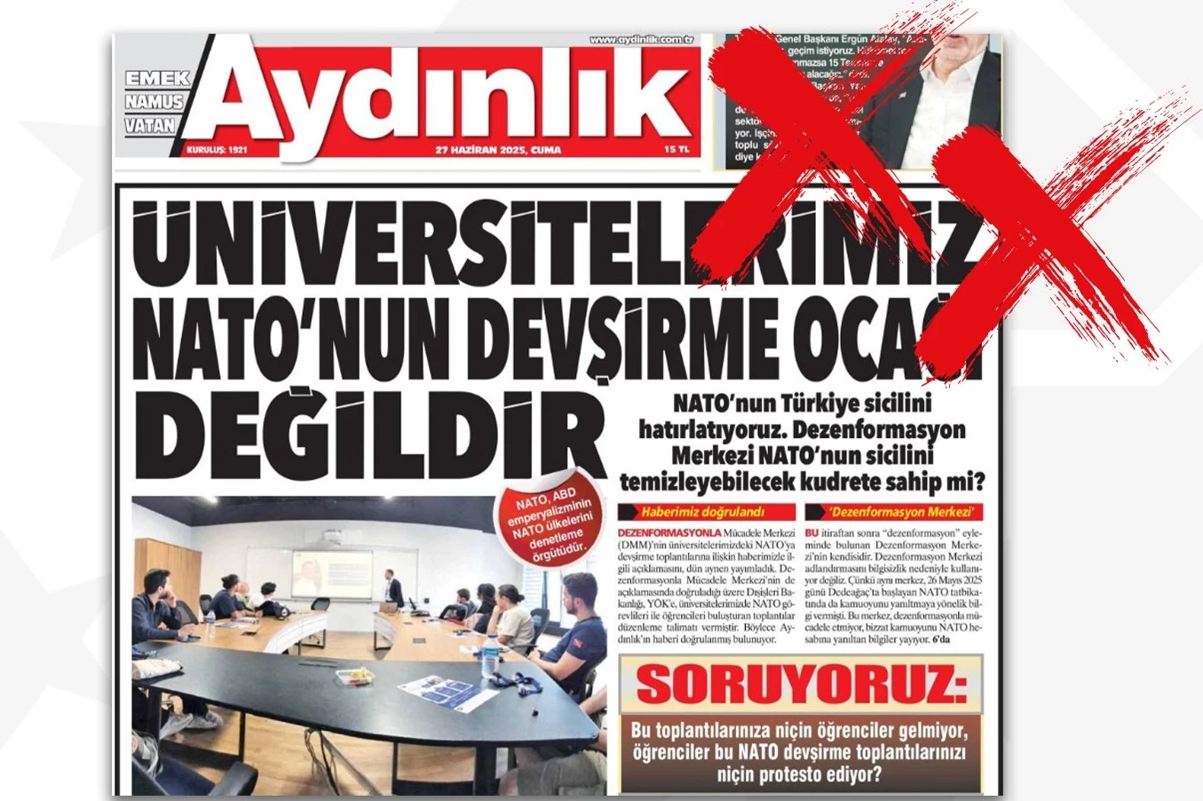 DMM’den Aydınlık’a “Gerçek Dışı” tepki