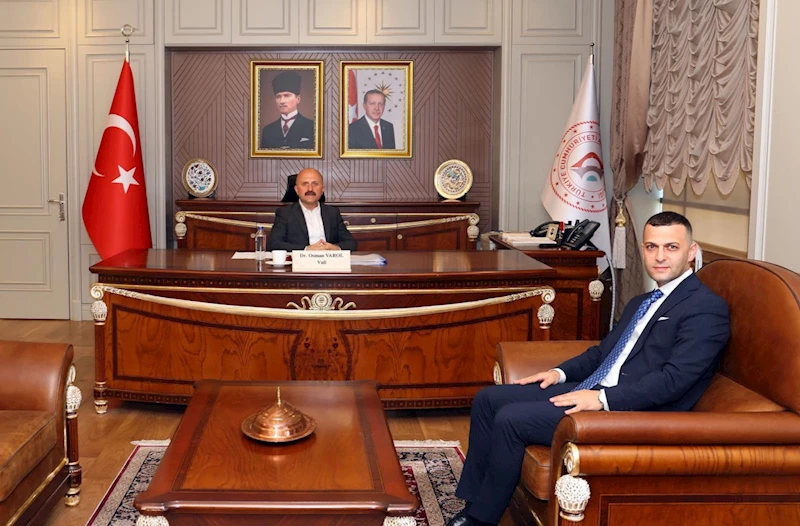 Vali Dr. Osman Varol, Vali Yardımcısı Şükrü Alperen Göktaş’ı kabul etti 