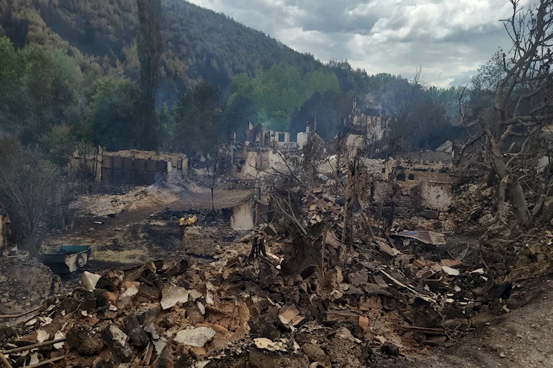 Bilecik’teki yangınlarında 23 ev yıkıldı