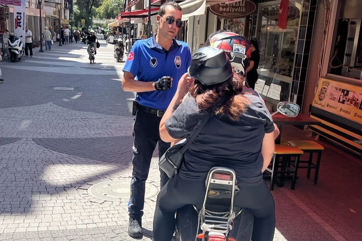 Manisa’da yaya yollarına motosiklet denetimi