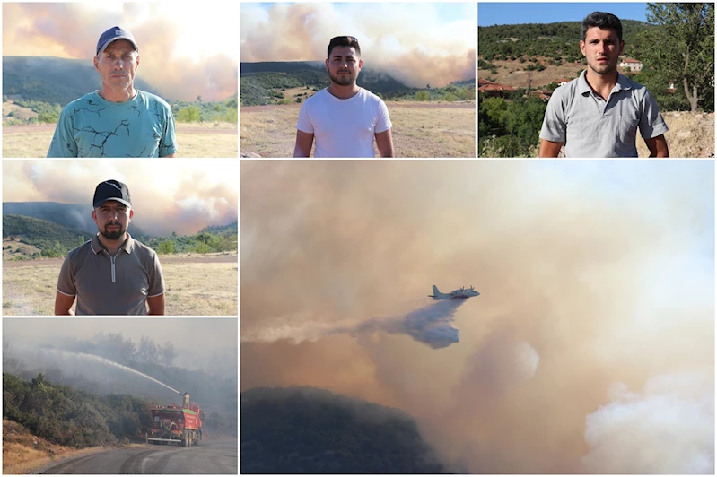 Yangının ortasında kalan köylülerden yetkililere 